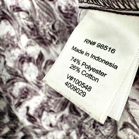 Coldwater Creek Sz Large 14-16 Long Sleeve Purple Blouse Shirt Top Mature Fall - Picture 7 of 8